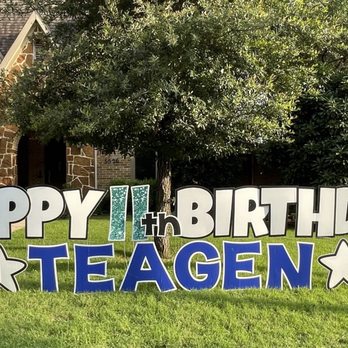Yard Pop Dallas - The bigger the better when it comes to your birthday greeting! - Party Equipment Rentals Near Me Yard Pop Dallas - The bigger the better when it comes to your birthday greeting! - Party Equipment Rentals Near Me