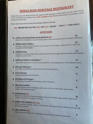 Menu photo 6 Himalayan Heritage Restaurant Washington, DC, DC