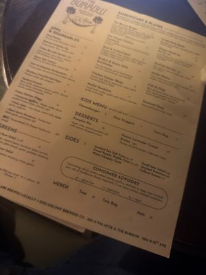 Menu photo 4 The Burrow Pensacola, FL Menu photo 4 The Burrow Pensacola, FL