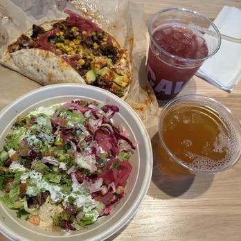 CAVA - Build your own, peta wrap. & jasmine tea w/ ginger tea. - Mediterranean Near Me - Chino Hills, California CAVA - Build your own, peta wrap. & jasmine tea w/ ginger tea. - Mediterranean Near Me - Chino Hills, California