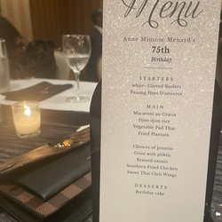 Glen Terrace Caterers - Special event menu