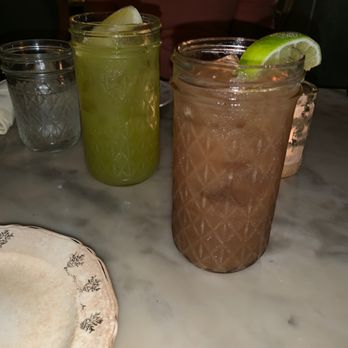Verde Mesa - Red= Tamarind bontanical water with Rum, Yellow= orange & pineapple tonic with rum - Caribbean Near Me - San Juan, Puerto Rico Verde Mesa - Red= Tamarind bontanical water with Rum, Yellow= orange & pineapple tonic with rum - Caribbean Near Me - San Juan, Puerto Rico