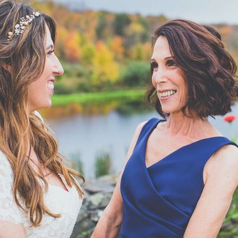 Curls N Brides - Mother of the Bride & Daughter celebrating before the first look - Hair Stylists Near Me