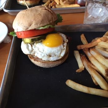 Chomp Kitchen and Drinks - The house burger. Also with an egg. - American Near Me - Providence, Rhode Island Chomp Kitchen and Drinks - The house burger. Also with an egg. - American Near Me - Providence, Rhode Island