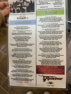 Menu photo 2 Rio Distinctive Mexican Cuisine Madras, OR