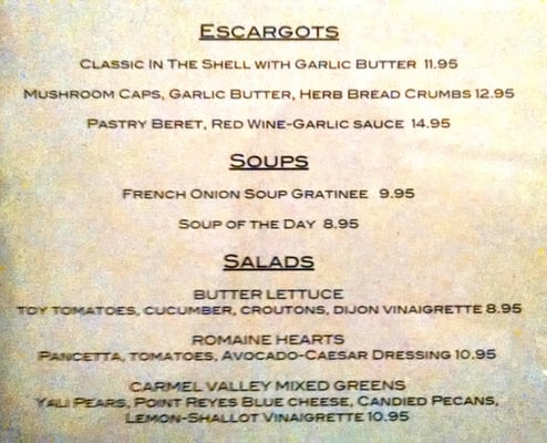 Menu photo 7 L'Escargot Carmel, CA Menu photo 7 L'Escargot Carmel, CA