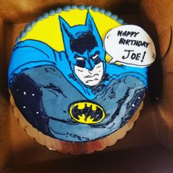 Justjosie Cake Design and Sweets - Batman cake hand drawn in all buttercream.