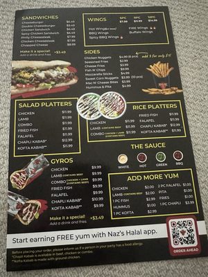 Menu photo 2 Naz’s Halal Williamsburg, VA Menu photo 2 Naz’s Halal Williamsburg, VA
