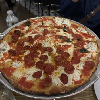 Juliana's - Half Pepperoni and half margarita. - Pizza Near Me - Brooklyn, New York
