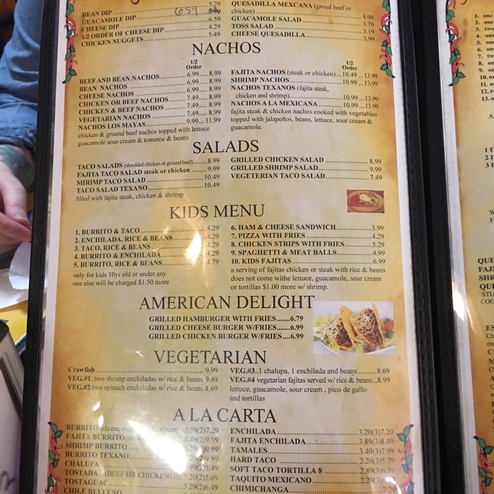 Los Mayas Mexican Grill - Menu photo 1 - Mexican Near Me - Deridder, Louisiana Los Mayas Mexican Grill - Menu photo 1 - Mexican Near Me - Deridder, Louisiana