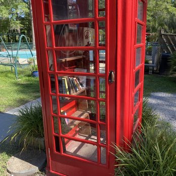 Point South KOA - Telephone booth with a book exchange inside - Campgrounds Near Me - Yemassee, South Carolina Point South KOA - Telephone booth with a book exchange inside - Campgrounds Near Me - Yemassee, South Carolina