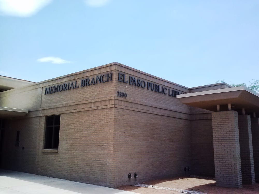 EL PASO PUBLIC LIBRARY MEMORIAL PARK BRANCH Updated October 2024