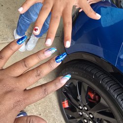 Fine Nails - Gel fill in with design. Kids gel manicure with heart stone.