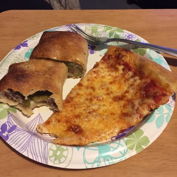 Frank's Pizza - Cheese pizza and the sausage roll without mozzarella cheese - Pizza Near Me - Brooklyn, New York