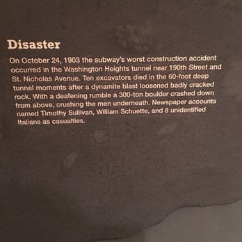New York Transit Museum - Yeah, only 8 Italians perished. There's more of them to help build the tunnels and bridges. What the hell!! - Museums Near Me - Brooklyn, New York