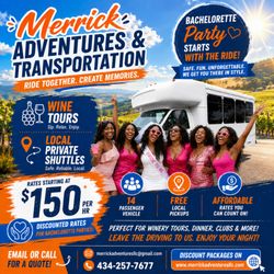 Merrick Adventures & Transportation - Bachelorette promo flyer