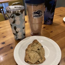 Daymoon Coffeebar - A drip coffee, Jer-Bear smoothie, and cafe miel in our reusable cups!