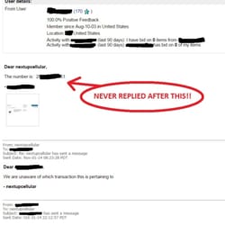 Next Up Cellular - Proof that this next up cellular (michael dana) responded only once to my refund request and never replied afterwards.