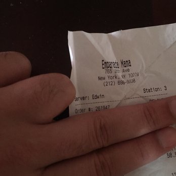 Empanada Mama - Hell's Kitchen - Receipt - Latin American Near Me - New York, New York