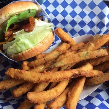 Pit Stop Diner - Bacon Avo Cheese Burger with zucchini fries! YUMM!! - Diners Near Me - Oceanside, California Pit Stop Diner - Bacon Avo Cheese Burger with zucchini fries! YUMM!! - Diners Near Me - Oceanside, California