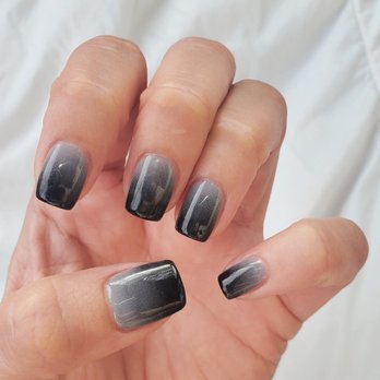 Polish Nail Salon - Ombre grey/black - Nail Salons Near Me - San Diego, California