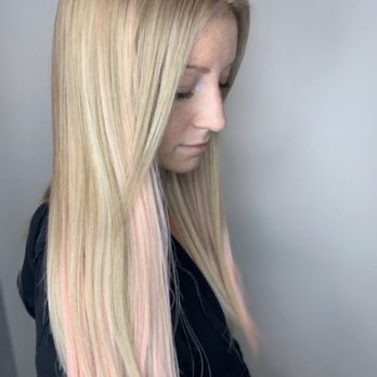 Looks Hair Design - This is right after hannah put in my pink tape-in extensions!! - Nail Salons Near Me - State College, Pennsylvania Looks Hair Design - This is right after hannah put in my pink tape-in extensions!! - Nail Salons Near Me - State College, Pennsylvania