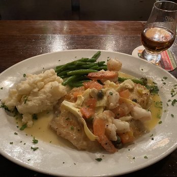 Mattar's Bistro - Chilean Sea Bass with lobster medley sauce - New American Near Me - Allamuchy, New Jersey