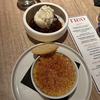 Trio Restaurant - Chocolate Toffee cake and creme brulee - New American Near Me - Palm Springs, California Trio Restaurant - Chocolate Toffee cake and creme brulee - New American Near Me - Palm Springs, California