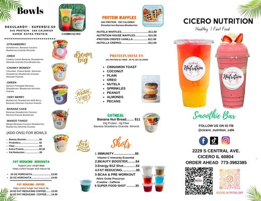 Menu photo 1 Cicero Nutrition Cicero, IL