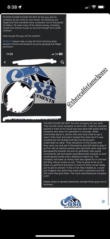 Slide of Casa Home Improvements