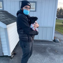 Spca of Upstate Ny - Right outside of the rescue, taking her home!