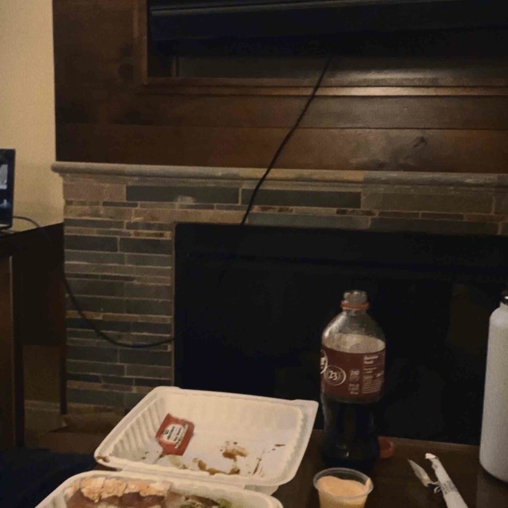 Hotel Abrego - under the TV is the fireplace (sushi is from crystal fish, it was very good) - Hotels Near Me - Monterey, California Hotel Abrego - under the TV is the fireplace (sushi is from crystal fish, it was very good) - Hotels Near Me - Monterey, California