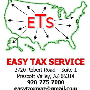 Easy Tax Service - Easy Tax Service serves all 50 states! - Tax Services Near Me - Prescott Valley, Arizona Easy Tax Service - Easy Tax Service serves all 50 states! - Tax Services Near Me - Prescott Valley, Arizona
