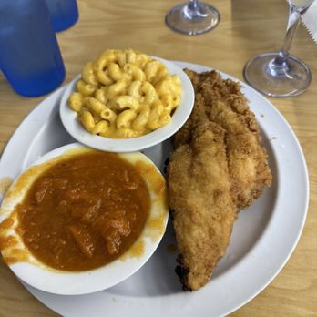 The Serving Spoon - Catfish filet, Mac n cheese, and yams - Breakfast & Brunch Near Me - Inglewood, California