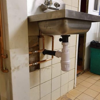 JC Plumbing - Commercial restaurant wash basin installed with lots of new copper pipework - Plumbing Near Me - Pendlebury, XGM