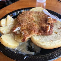 Schnitzel sandwich that is unbelievably awesome!