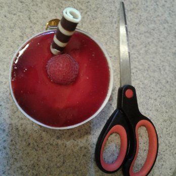 Masse's Pastries - Raspberry chocolate cake (w/ scissors as a scale bar) - Bakeries Near Me - Berkeley, California