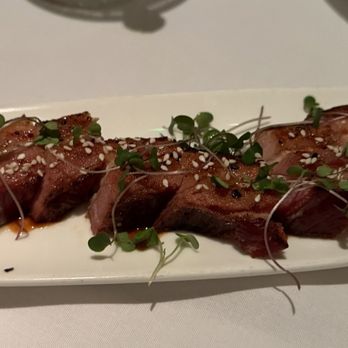 The Capital Grille - Nueske-s Cherrywood Smoked Bacon with Korean BBQ - Seafood Near Me - Providence, Rhode Island The Capital Grille - Nueske-s Cherrywood Smoked Bacon with Korean BBQ - Seafood Near Me - Providence, Rhode Island