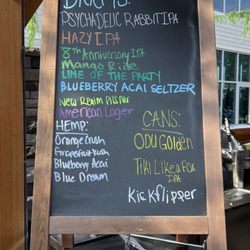 New Realm Brewing - Information at the outside bar...