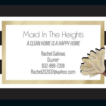 Maid In The Heights - Business card - Home Cleaning Near Me Maid In The Heights - Business card - Home Cleaning Near Me