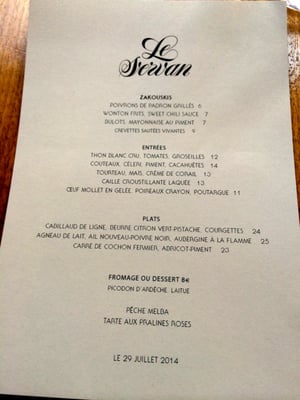 Menu photo 7 Le Servan Paris, 75 Menu photo 7 Le Servan Paris, 75