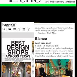 Echo Gallery - Designated by designers as one of the top design shops in Texas.