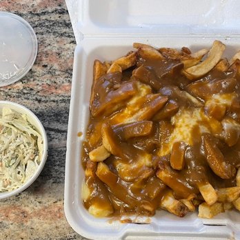 Chip+Malt - Poutine and coleslaw. - British Near Me - Newmarket, Ontario