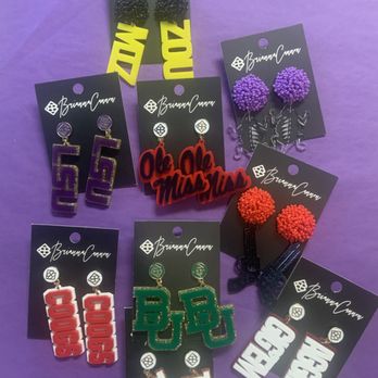 Marrone Market - Brianna Cannon earrings for colleges! - Gift Shops Near Me - Friendswood, Texas Marrone Market - Brianna Cannon earrings for colleges! - Gift Shops Near Me - Friendswood, Texas