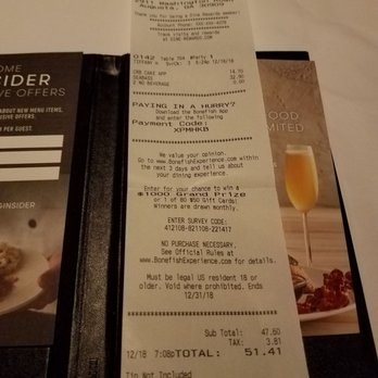 Bonefish Grill - Bill. - Seafood Near Me - Augusta, Georgia