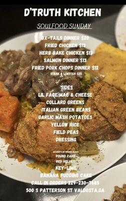 Menu photo 4 Dtruth Kitchen Valdosta, GA