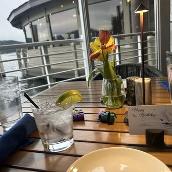 Cedars Floating Restaurant - Birthday dinner and drinks - Seafood Near Me - Coeur D'alene, Idaho