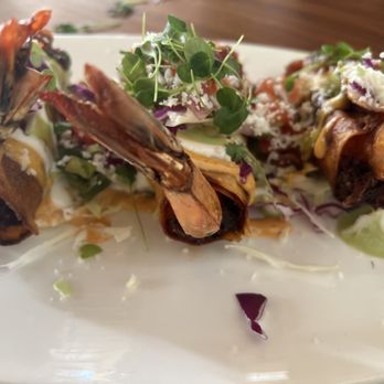 Sol Agave - The shrimp taquitos with creamy crab filling. - New Mexican Cuisine Near Me - Santa Monica, California Sol Agave - The shrimp taquitos with creamy crab filling. - New Mexican Cuisine Near Me - Santa Monica, California