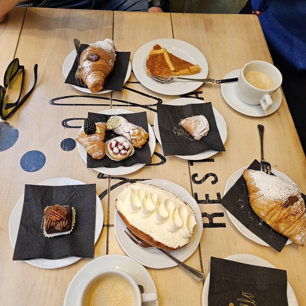 Variety of treats and ginseng coffee Variety of treats and ginseng coffee
