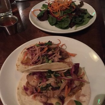 Graze - Cobia tacos served with a side salad - New American Near Me - Mount Pleasant, South Carolina